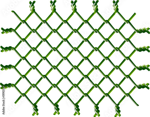wire fence in green color