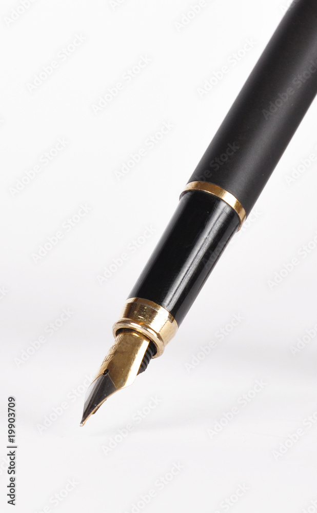 Ink pen with a feather Ink pen with a feather