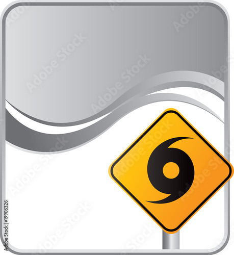 hurricane sign silver wave background