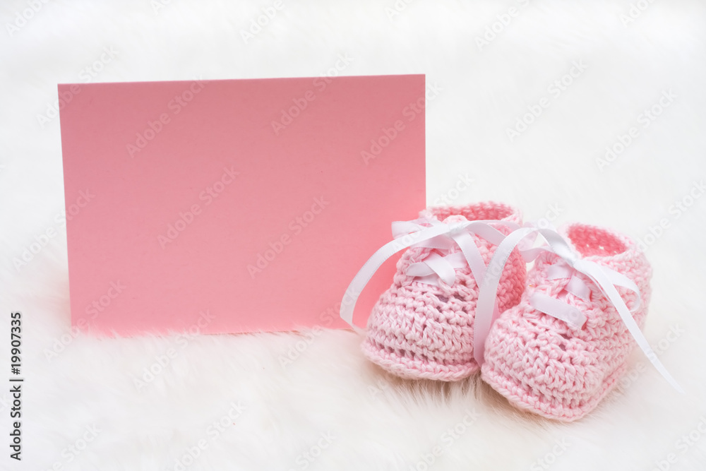 Pink Baby Booties Pink Baby Booties