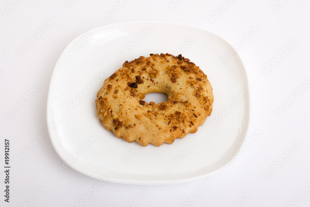 Cookies on plate isolated on white Cookies on plate isolated on white