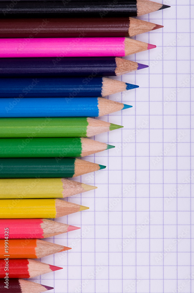 Multicolor pencils on paper Multicolor pencils on paper