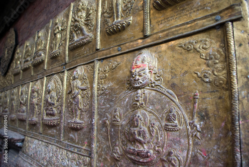 Hindu mural in Seto Machhendranarth Templer,Kathmandu photo