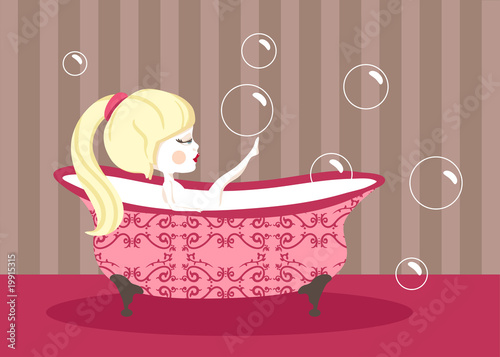 pretzel taking bath