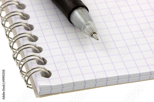 Photos carnet spirale stylo fond blanc