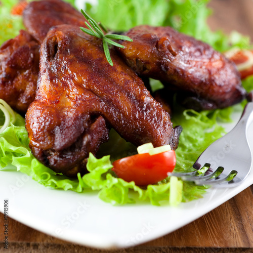 Spicy chicken wings photo