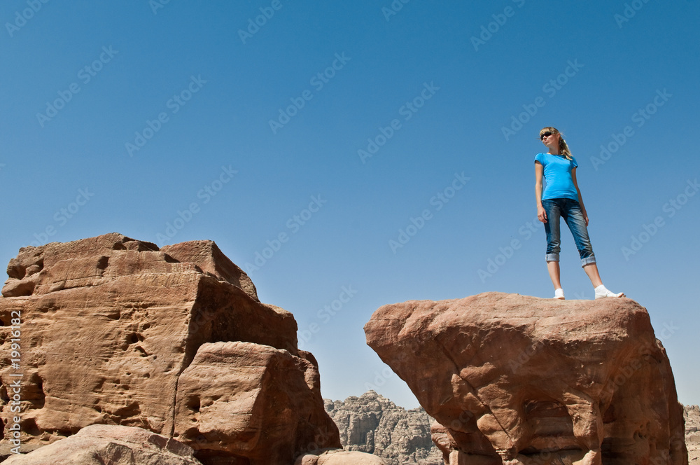 girl on the rock