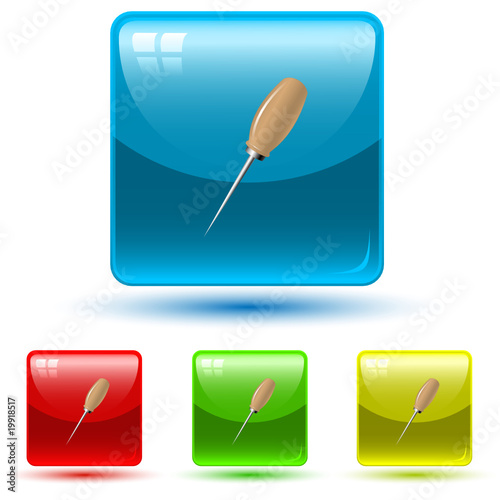 vector icon of awl