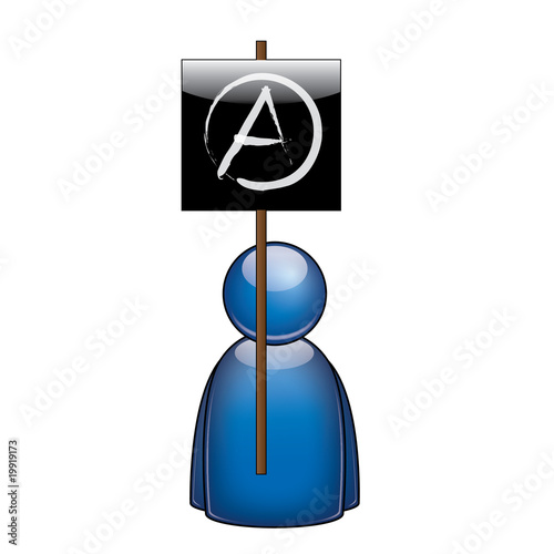 Icono manifestante anarquista