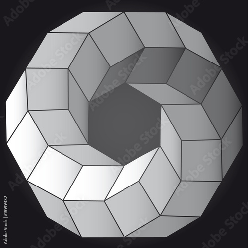 Op art vector illustration abstract 3D