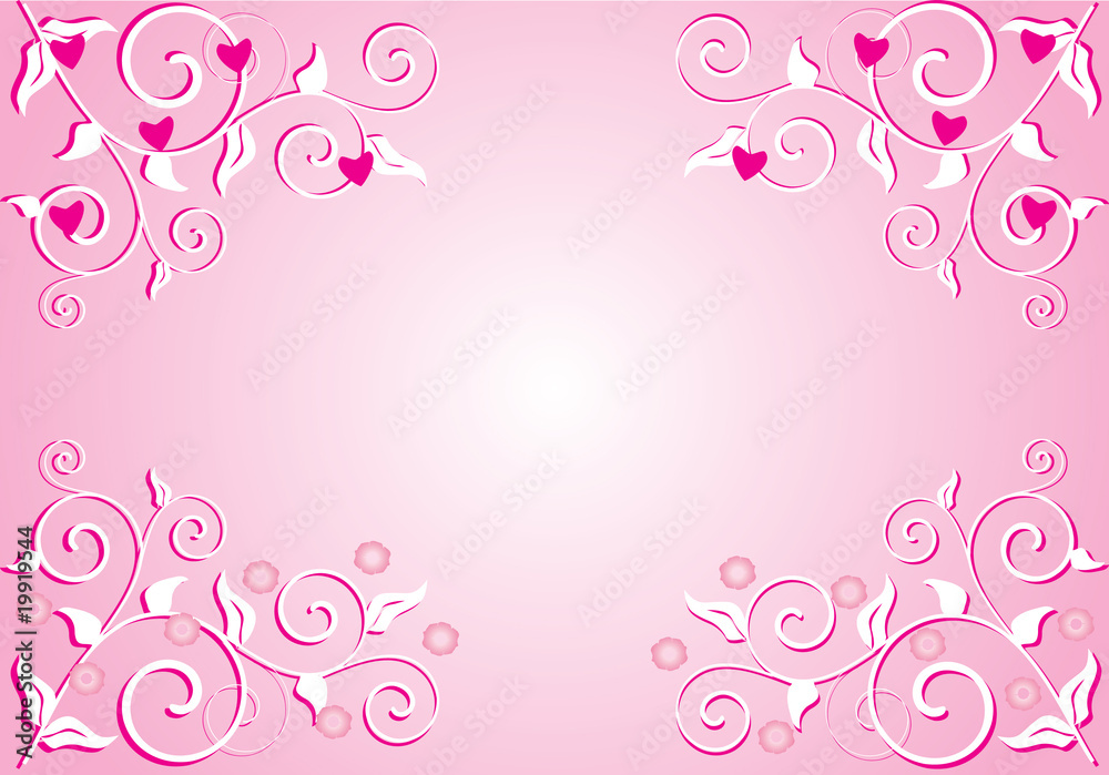simple pink background with branches