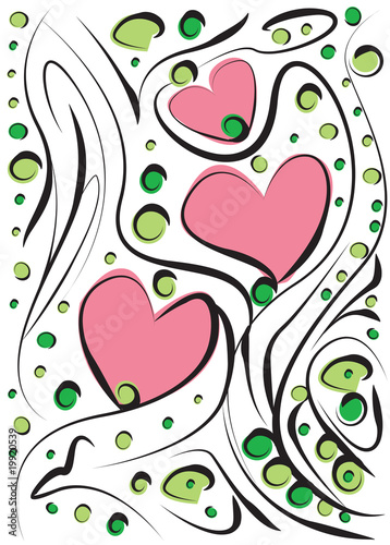 Background with hearts