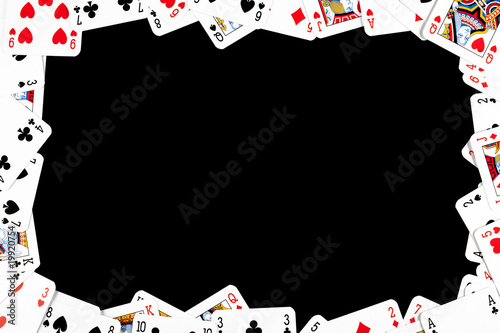 gambling frame made from poker cards