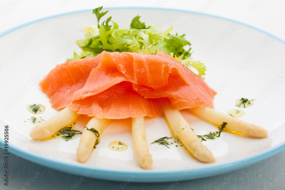 Smoked salmon and asparagus Smoked salmon and asparagus