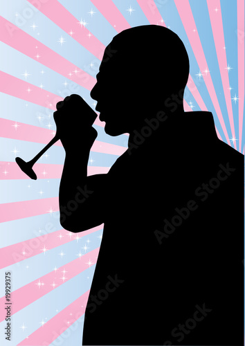 Man with glass