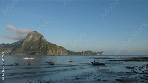 Sunrise in El Nido village photo