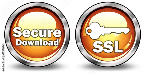 Glossy 3D Style Buttons "Secure Download/SSL"