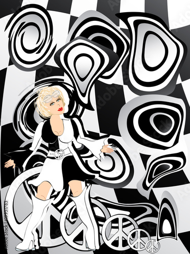 Retro geometric girl