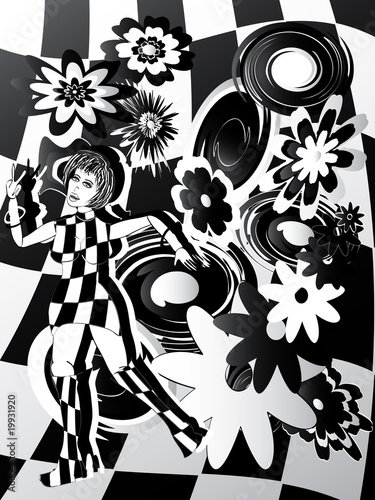 Retro geometric girl