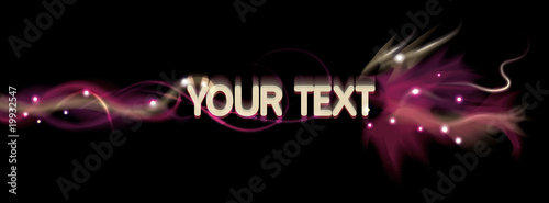 Blurry swirling light effect with text EPS10 transparency
