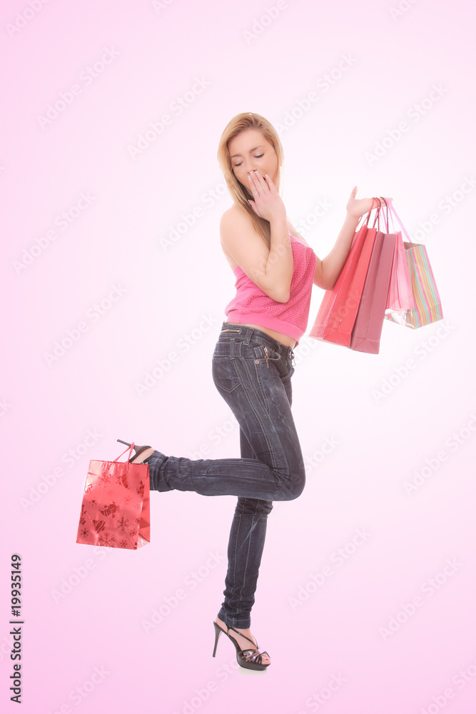 Shopping women smiling