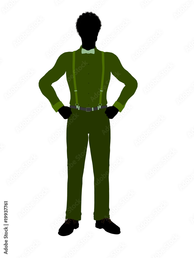 African American Business Man Silhouette