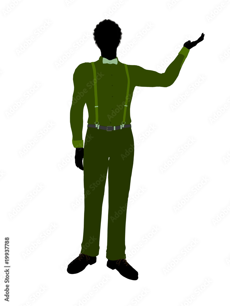 African American Business Man Silhouette