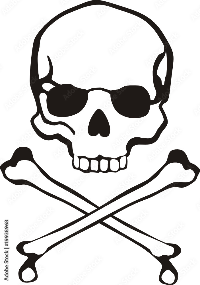 cross bones skull