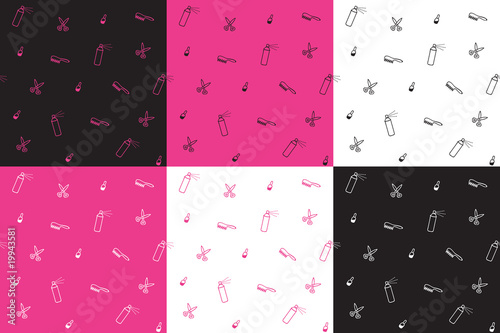 Beauty Salon Seamless Pattern