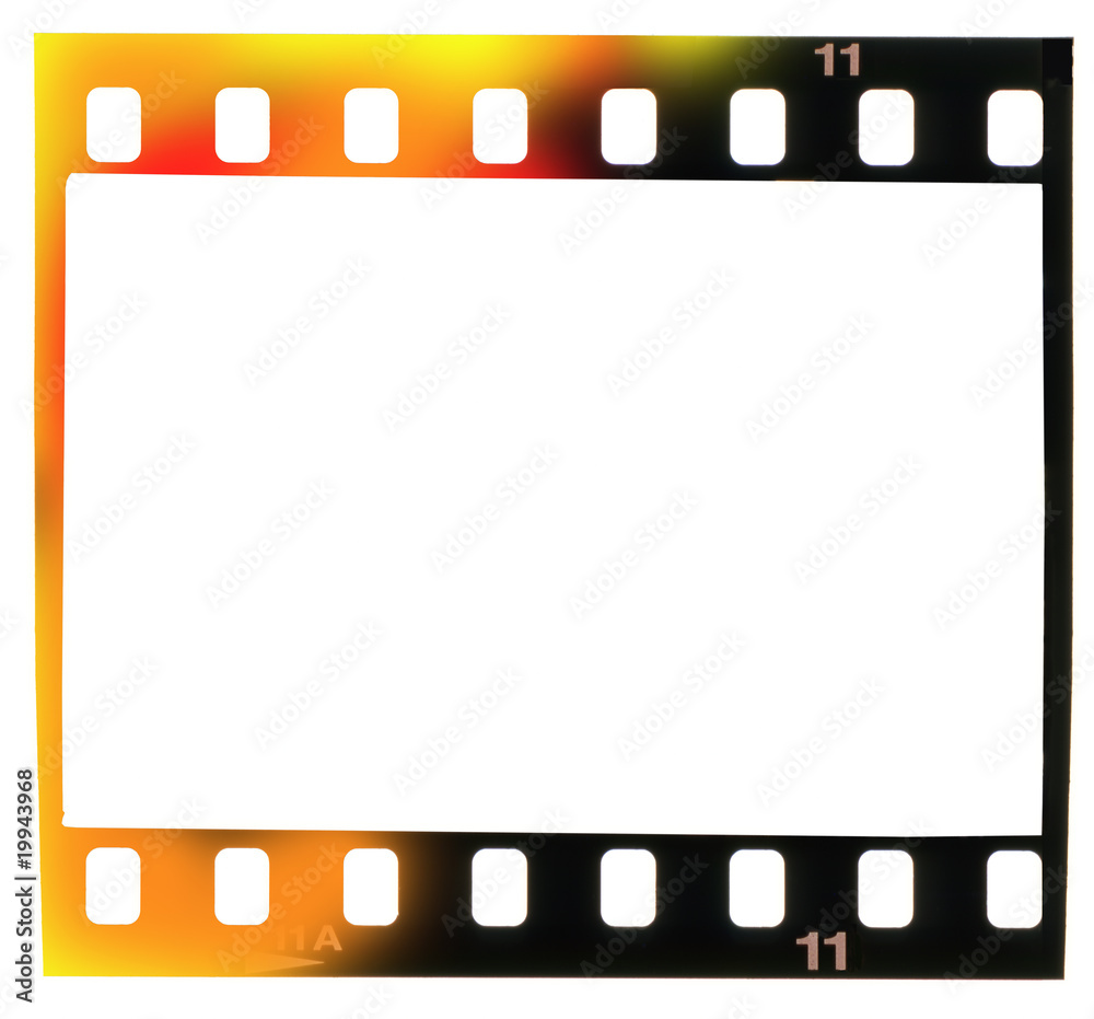 35 mm filmstrip,  picture frame, light incidence