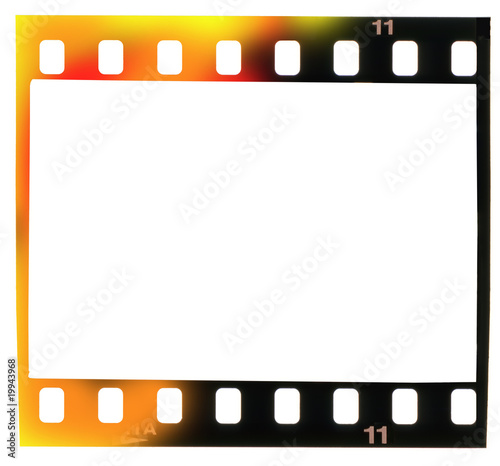 35 mm filmstrip, picture frame, light incidence