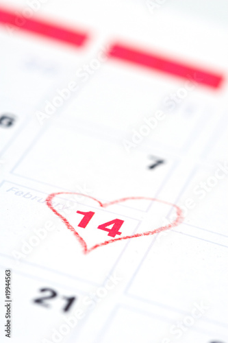 Calendar reminder 14 February St. Valentine's Day © Natalia Lisovskaya
