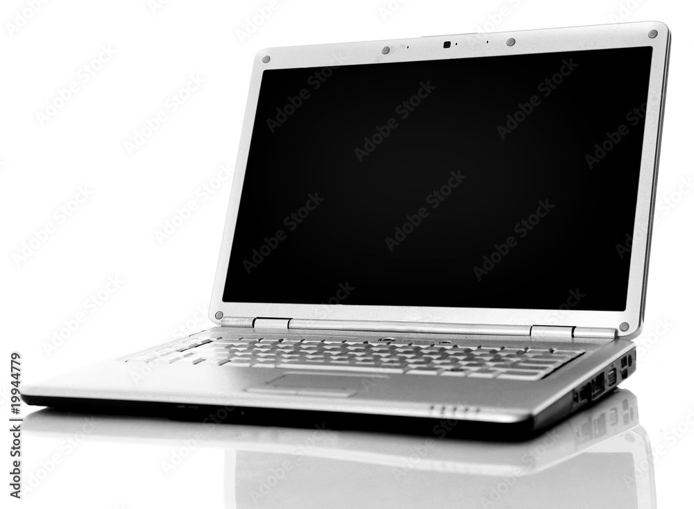 Modern laptop isolated on white Modern laptop isolated on white