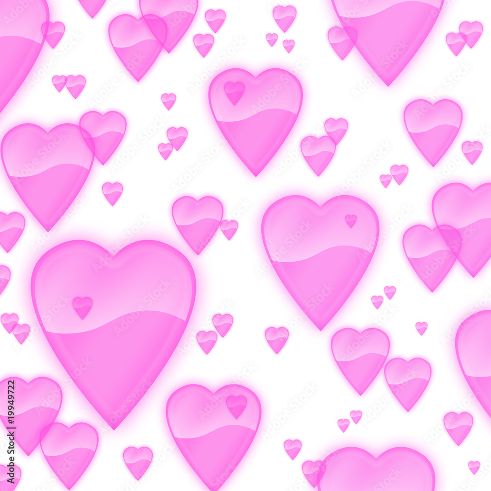 Light opaque pink hearts background