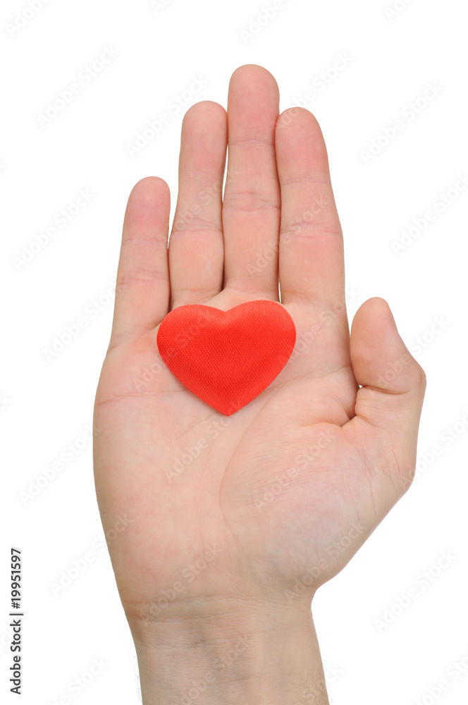 Valentine heart in male hand