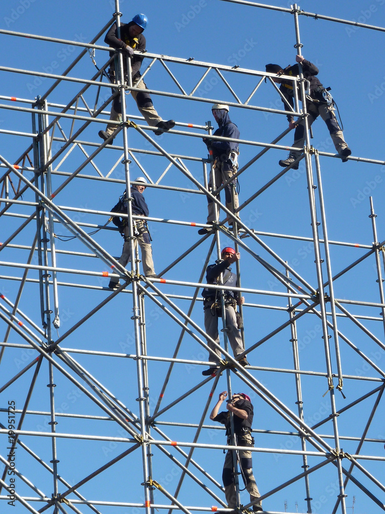 Fototapeta premium travaux d'échafaudages