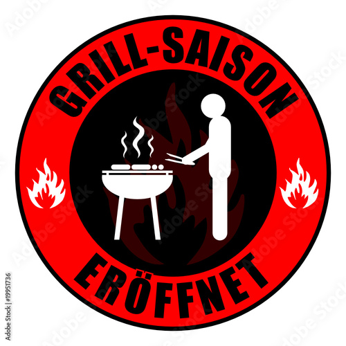 schild grillsaison eröffnet I photo