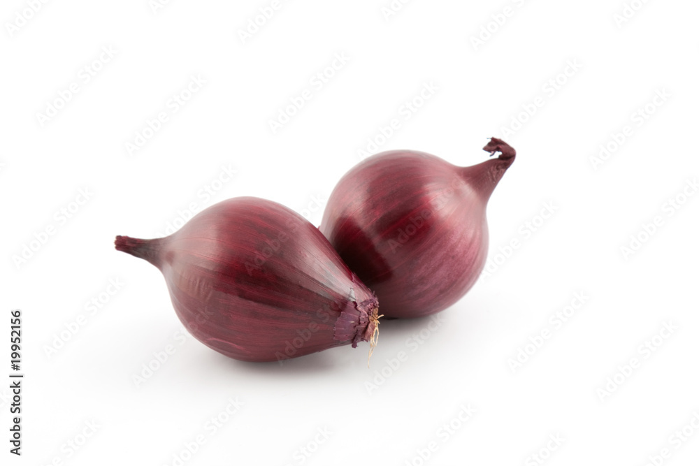 Red onion bulbs