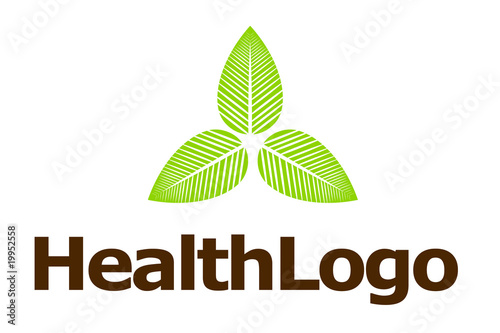 Health care nature green leaves logo