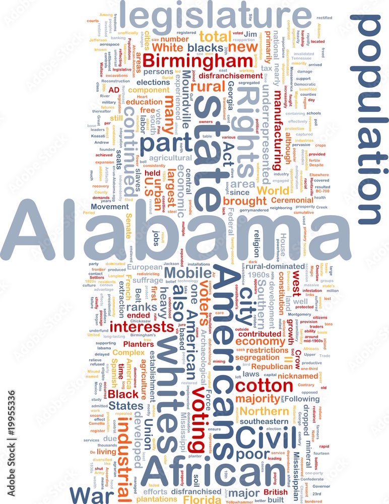 Alabama state background concept