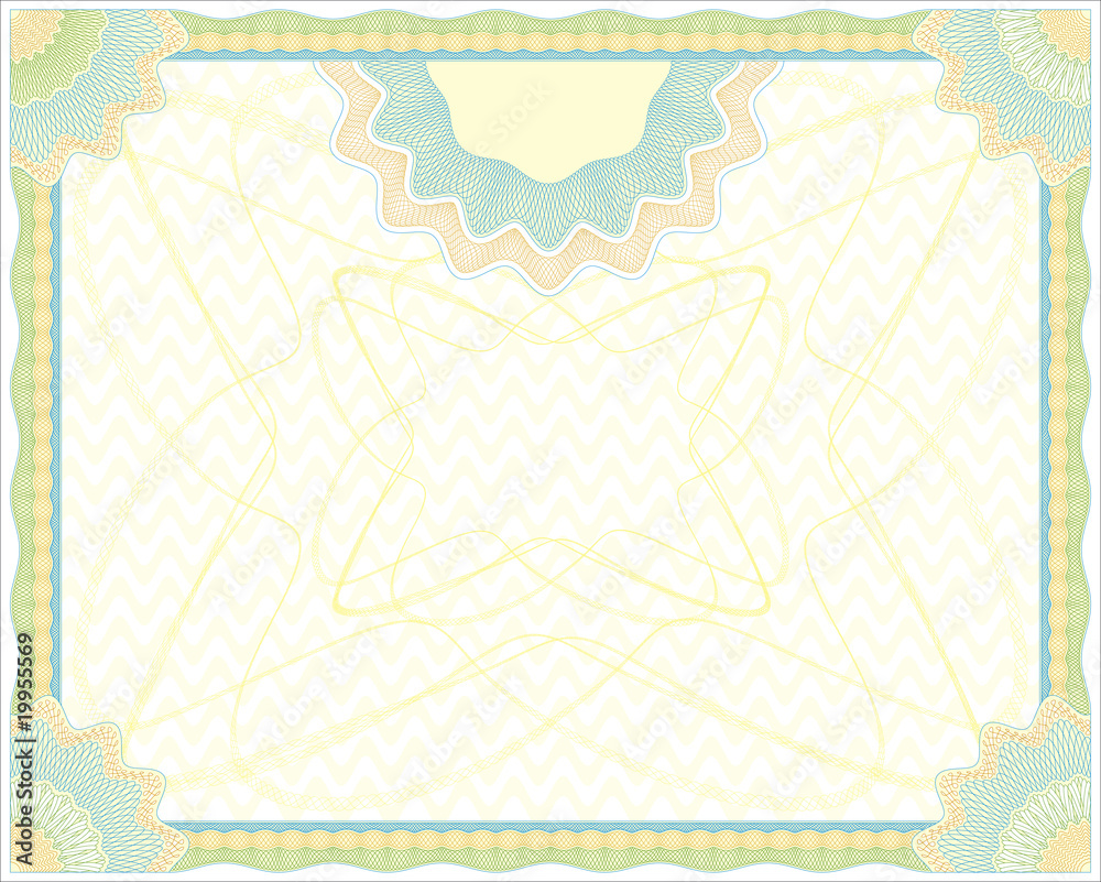 Fototapeta premium Guilloche diploma. In vector, elements are in layers