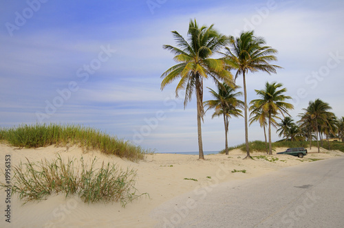 View of tropical cuban beach at santa maria del mar, east havana © roxxyphotos