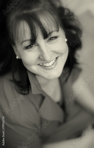 b&w smile
