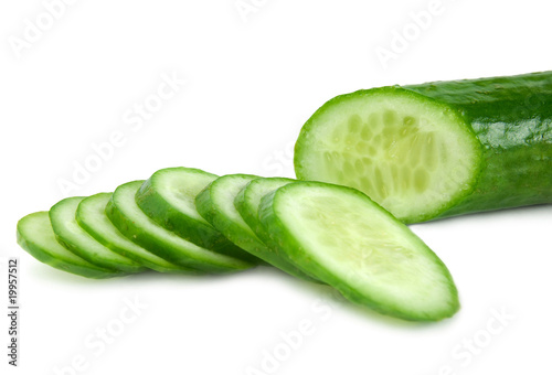 The cut cucumber