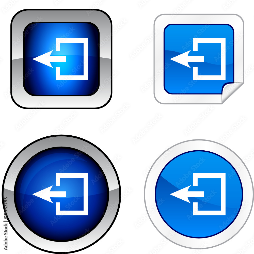 Exit web buttons. Vector illustration Exit web buttons. Vector illustration