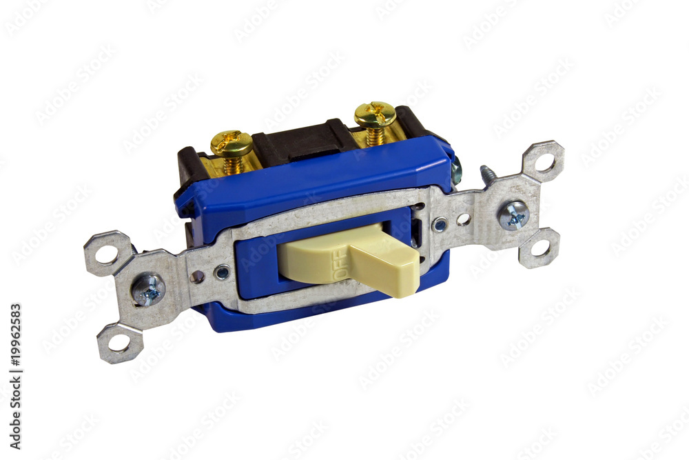 blue light switch , isolated with clipping path blue light switch , isolated with clipping path