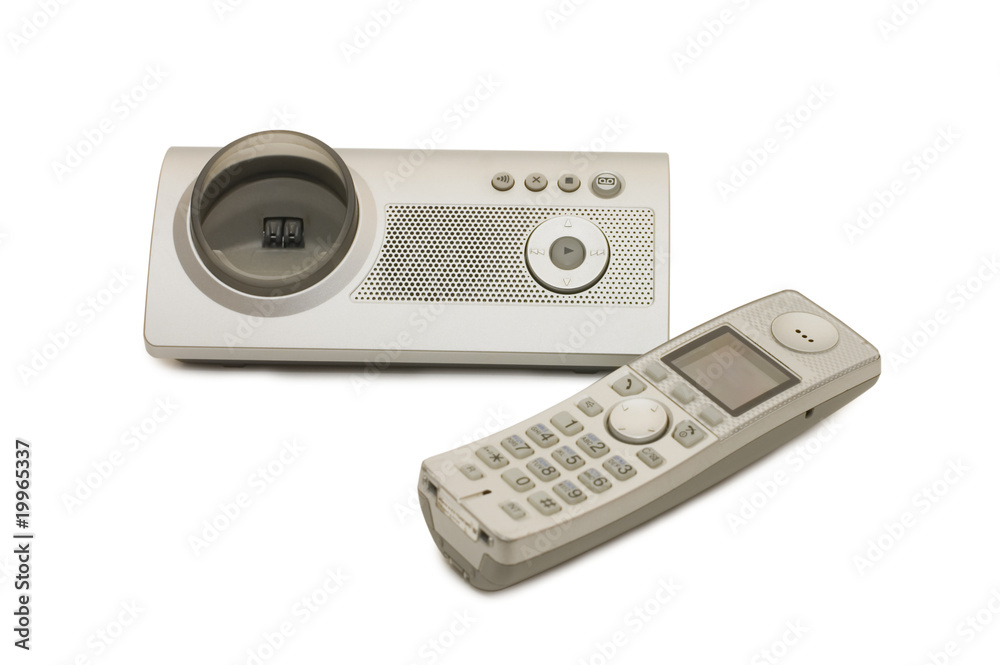 telephone set isolated on a white background telephone set isolated on a white background