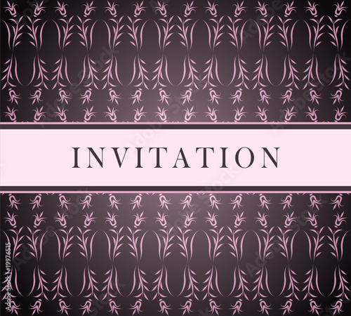 Invitation pink card