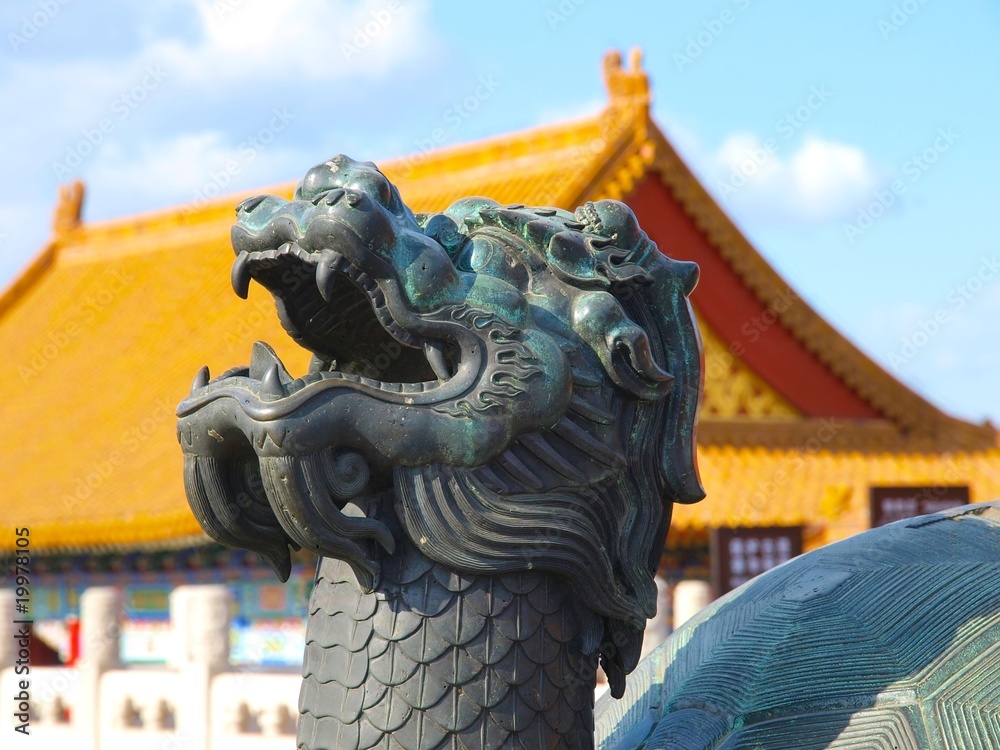 Fototapeta premium Statue from Forbidden City Beijing