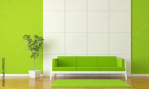 Modern interior with plant shot